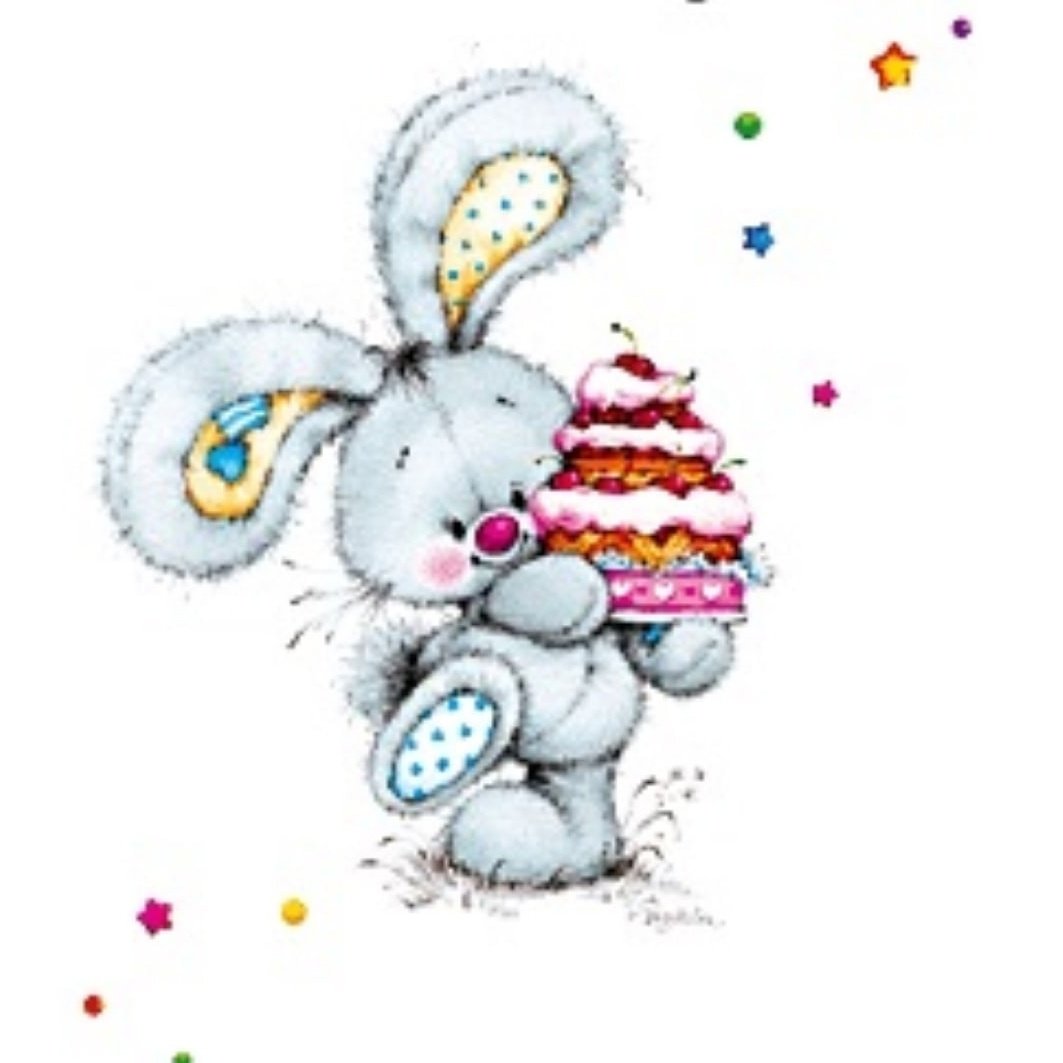 Поздравление зайца с днем рождения. Открытка с днём рождения с зайчиком. Открытка с днём рождения с зайцем. Милый рисунок на день рождения. Милый зайчик с днем рождения.
