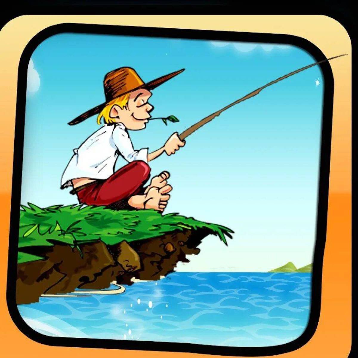 Канал ловим рыбу. Рыбак рисунок. Рыбак картинка для детей. Рыбак с удочкой. Рыбак мультяшный.