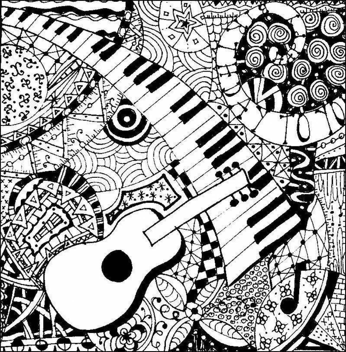 Music page. Стилизованные музыкальные инструменты. Музыкальная Графика. Стилизация музыкальных инструментов. Абстракция с музыкальными инструментами.