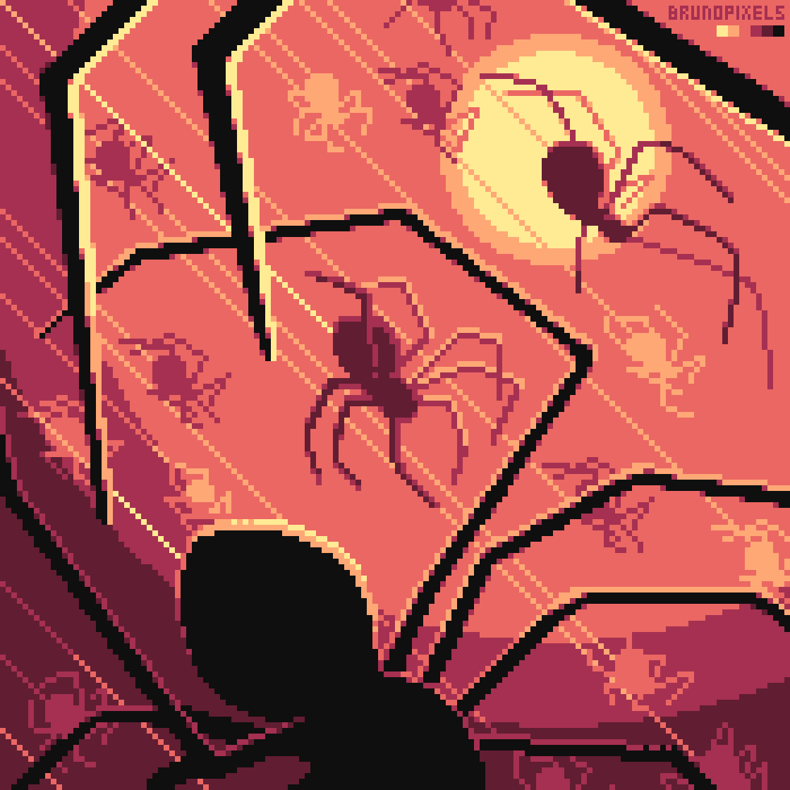 Пиксельные игра паук