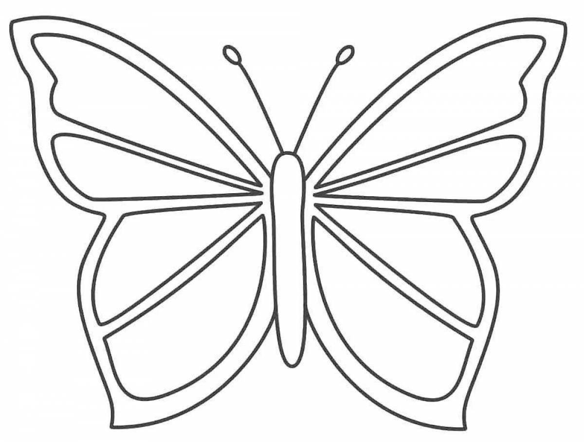 Шаблон для раскрашивания бабочка