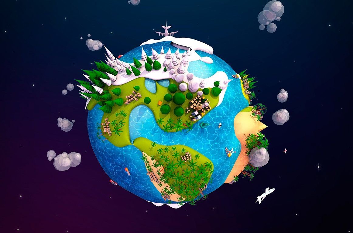 Картинка для детей планета земля в космосе