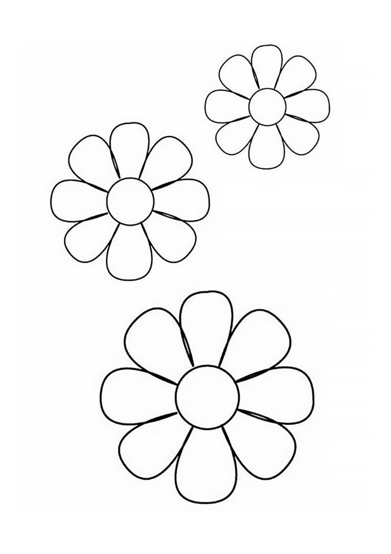 Трафарет ромашки