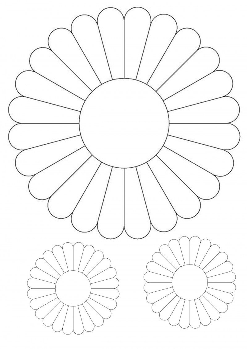 Ромашки для вырезания из бумаги шаблоны