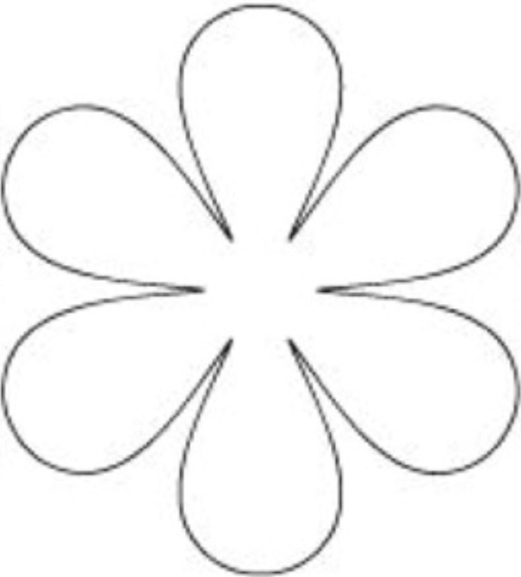Трафарет цветов 6 лепестков