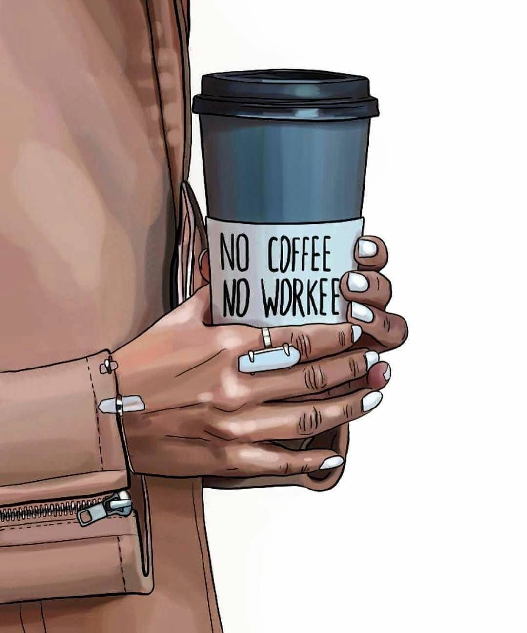 Кофе иллюстрации модные