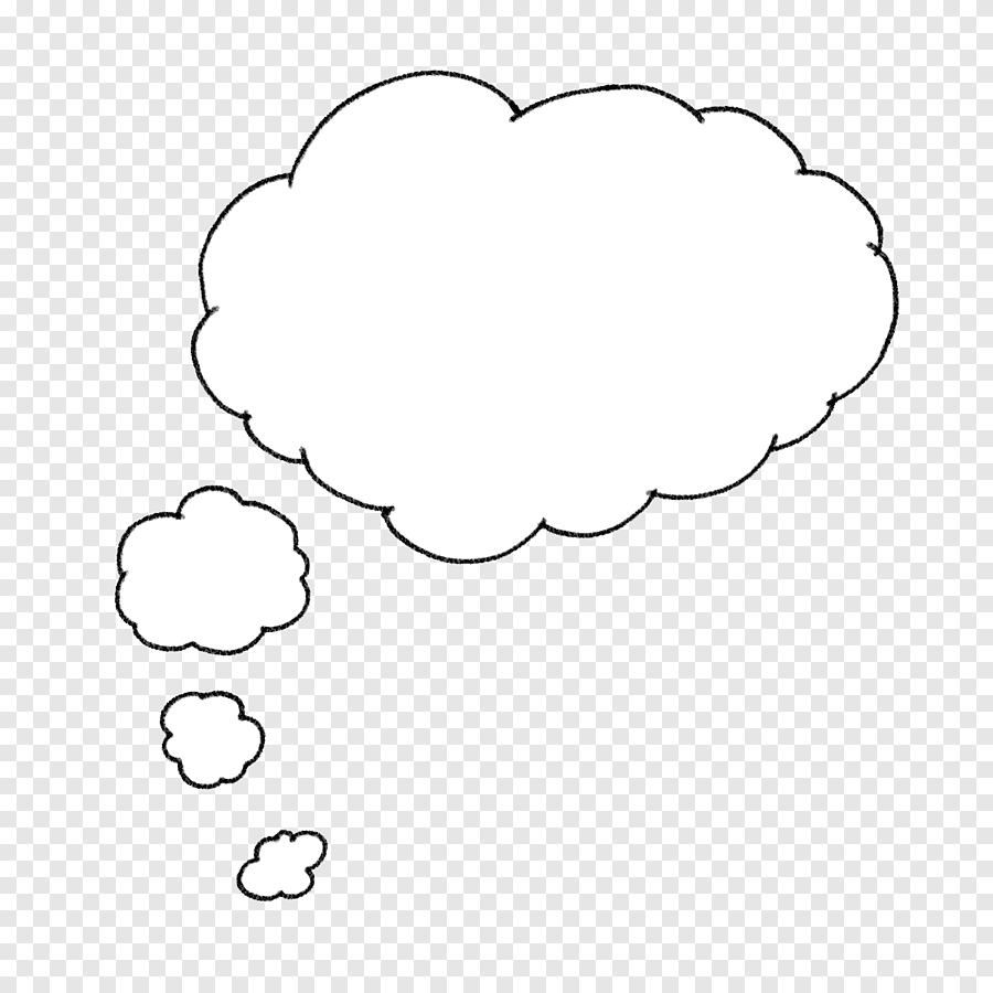 Облако мыслей на прозрачном фоне