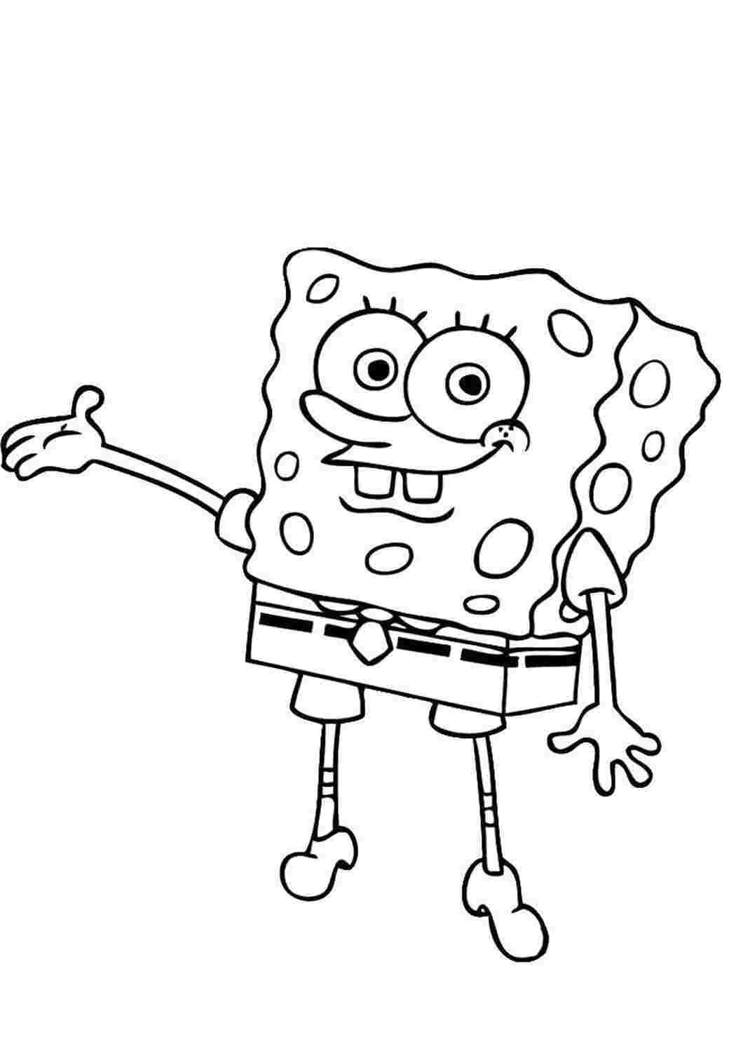 Губка Боб квадратные штаны срисовать