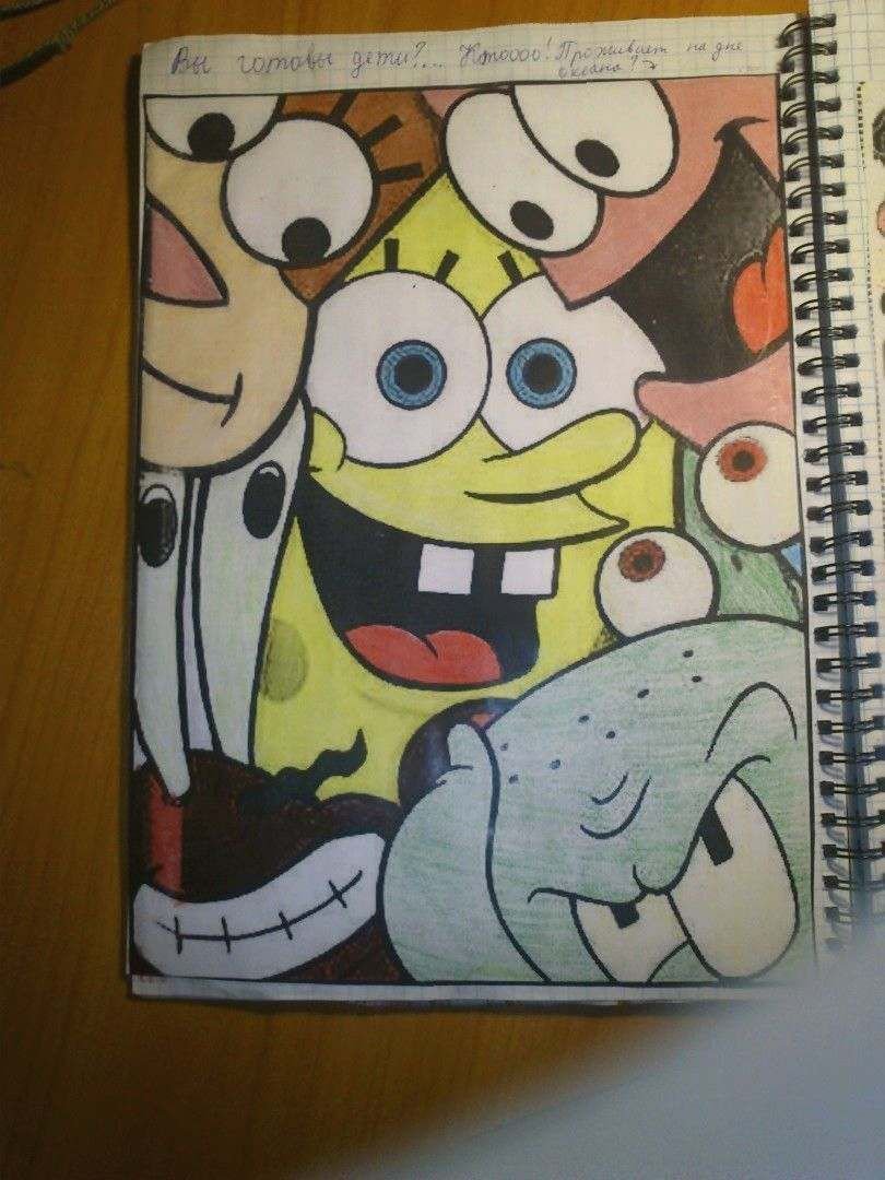 Спанч боб легкие картинки для срисовки