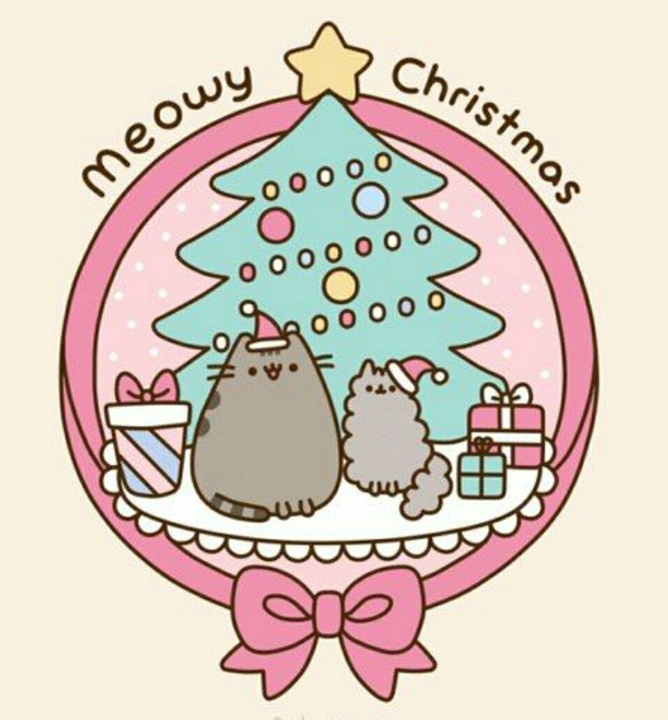 Кавайные открытки на новый год