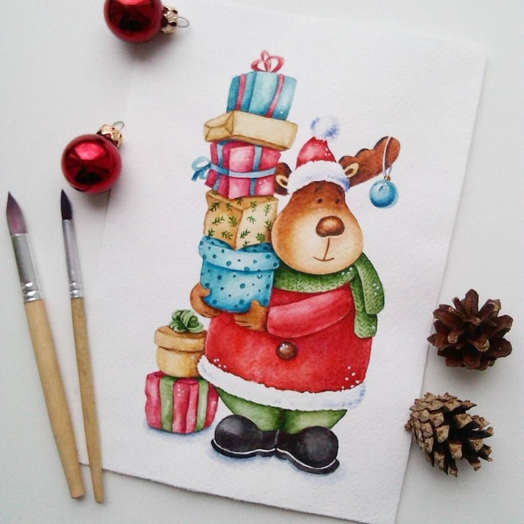 Новогодние идеи для рисования