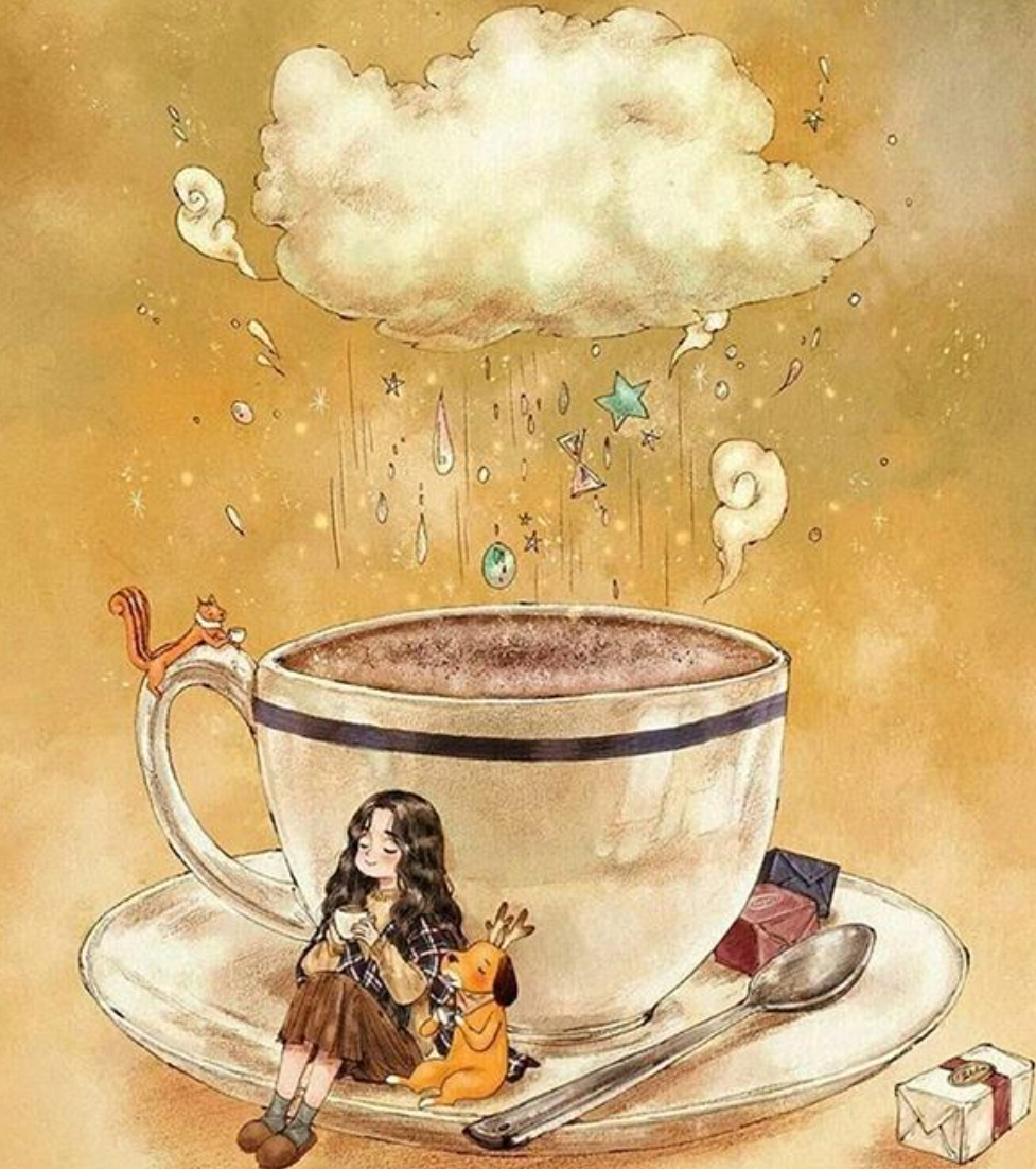 Кофе акварель