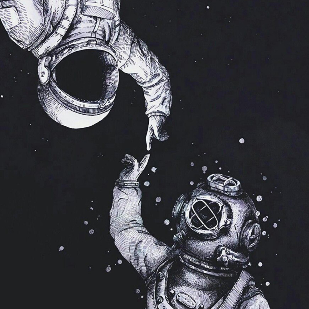 Космонавт картинки для срисовки