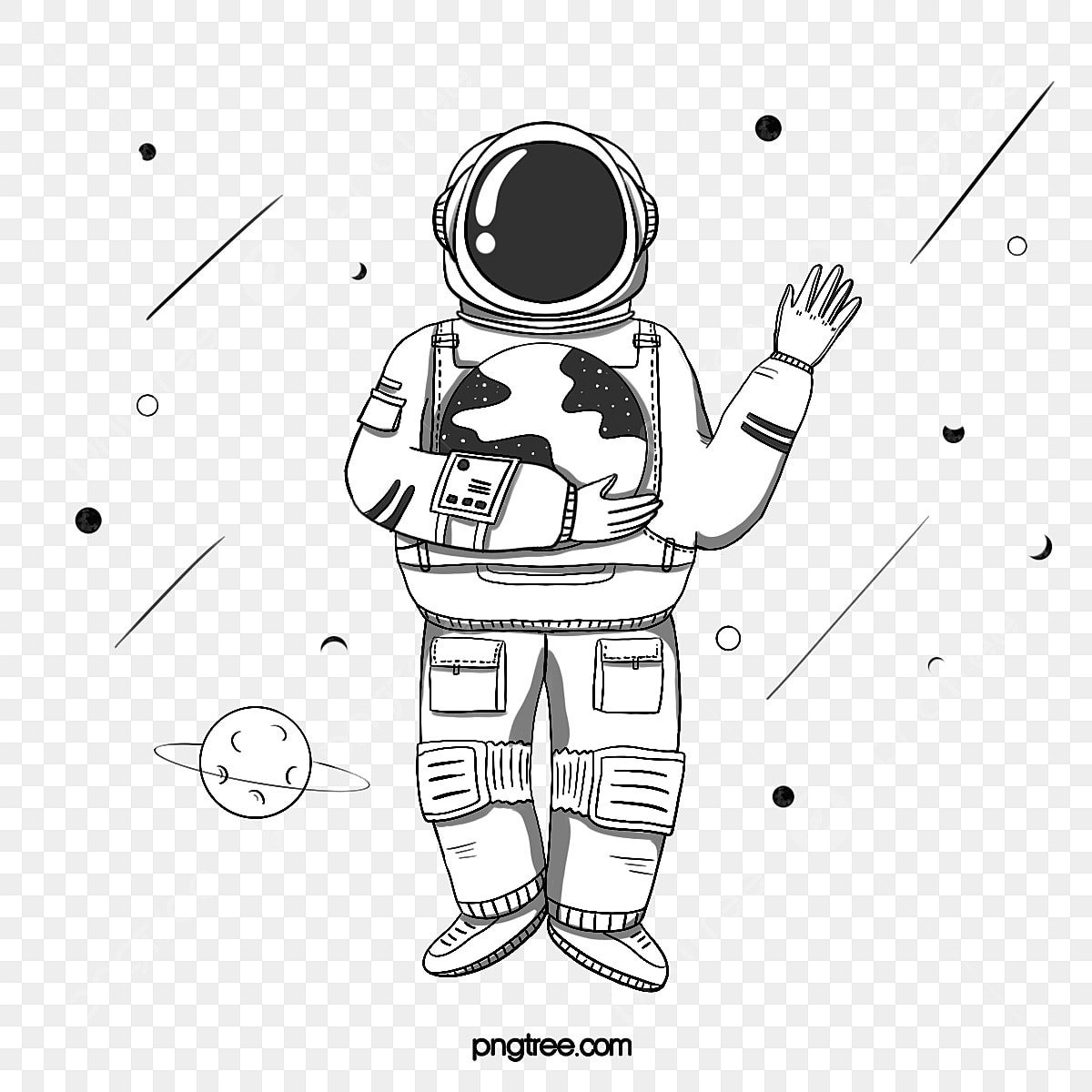 Космонавт набросок