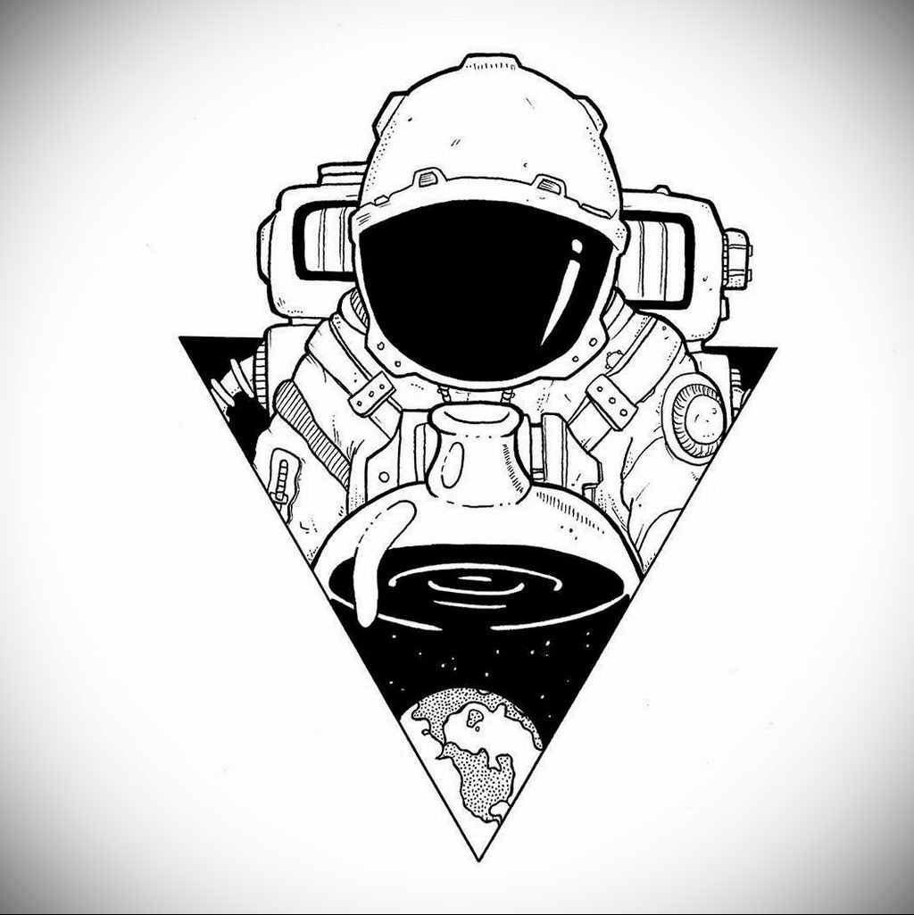 Космонавт чб
