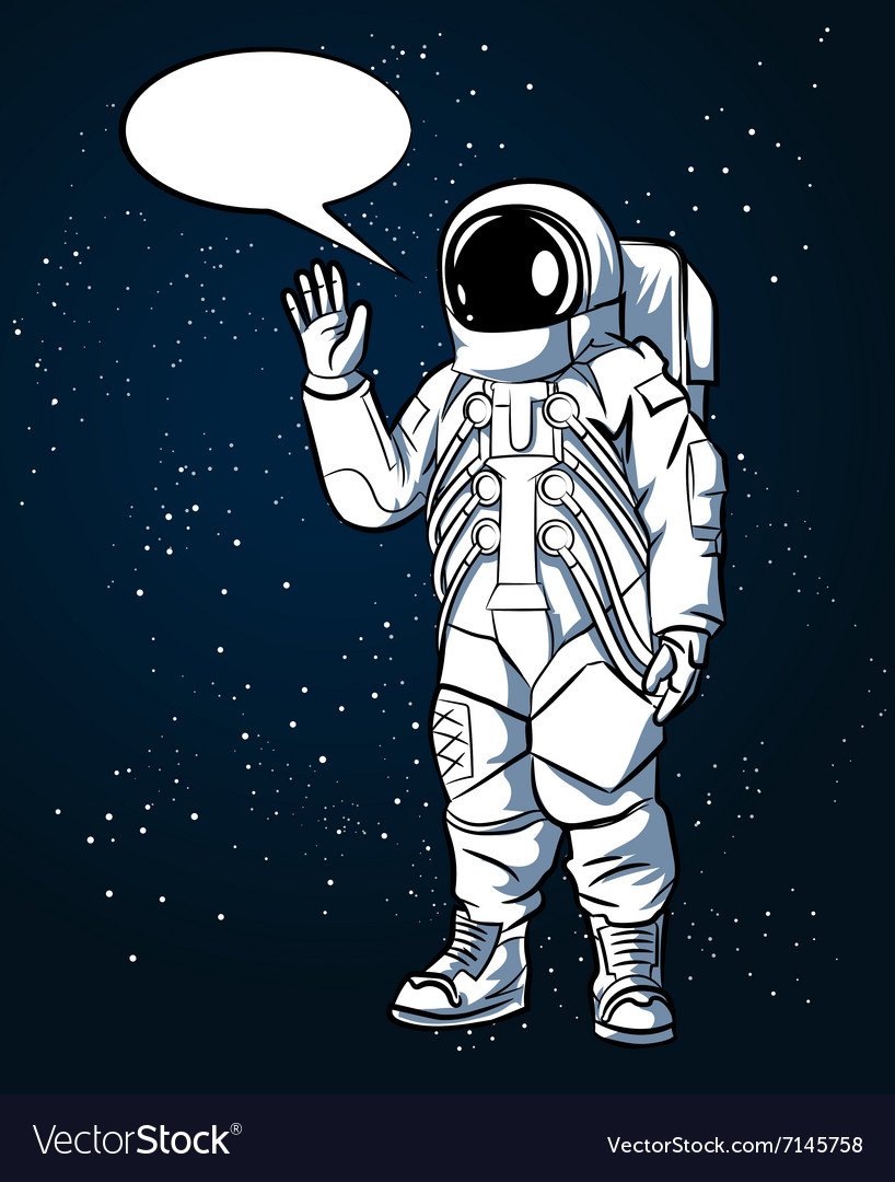 Космонавт вектор на прозрачном фоне