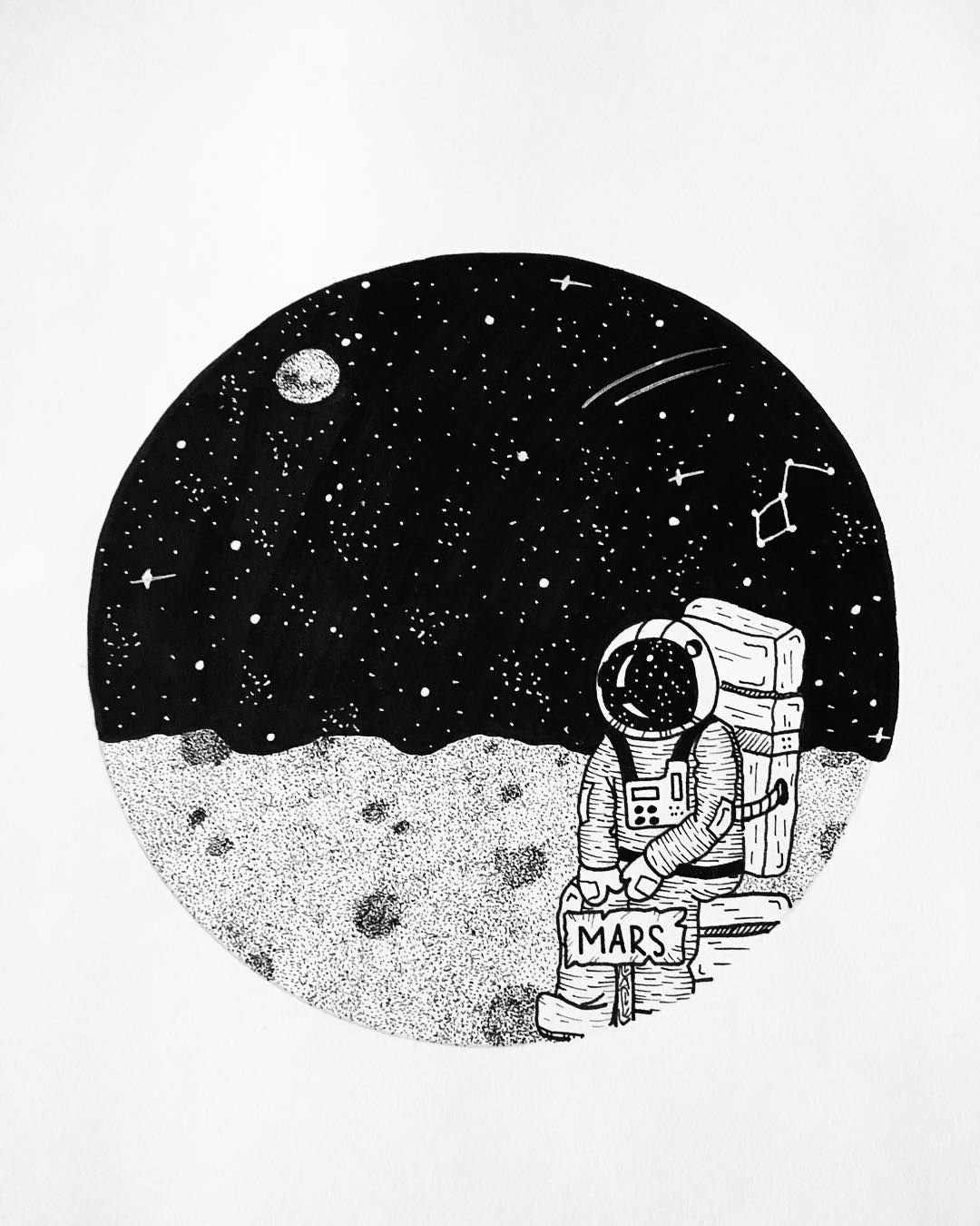 Космонавт арт тату