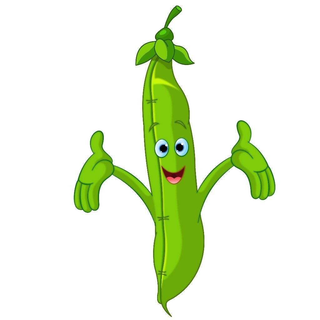 Веселые овощи горошек