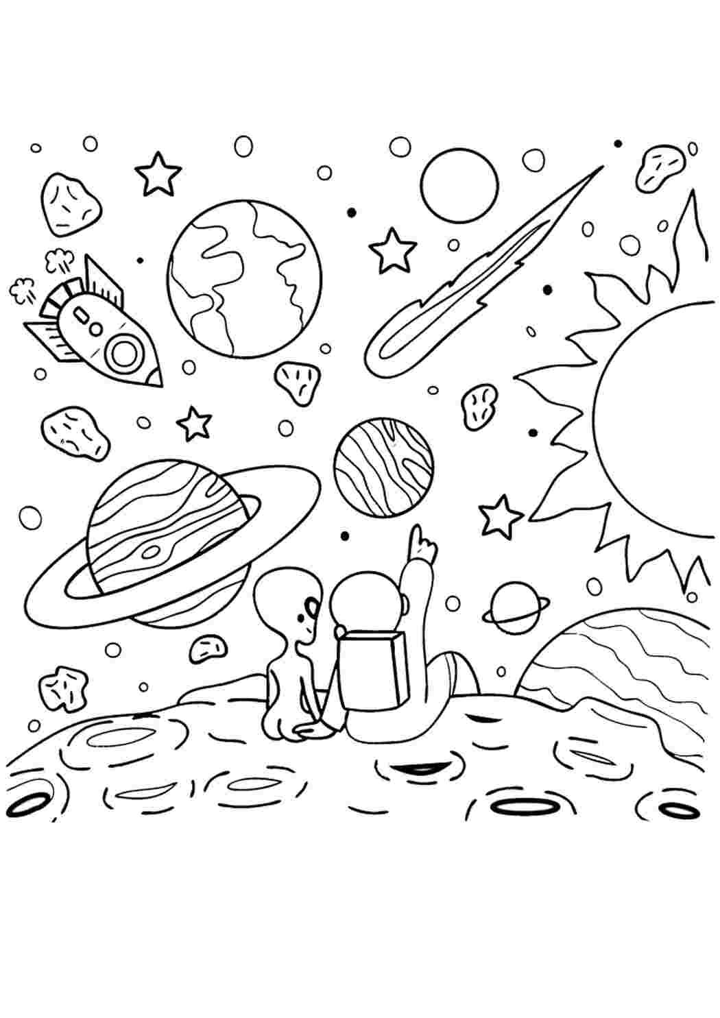 Ракета раскраска