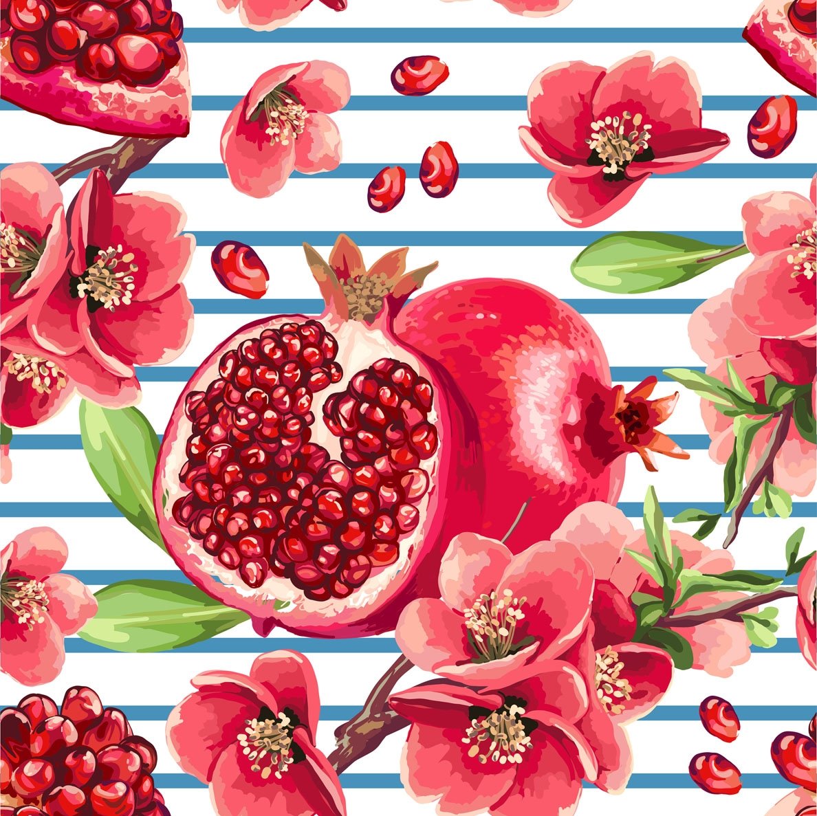 Цветение граната дерево