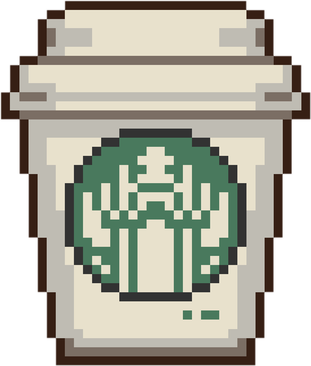 Старбакс пиксель арт