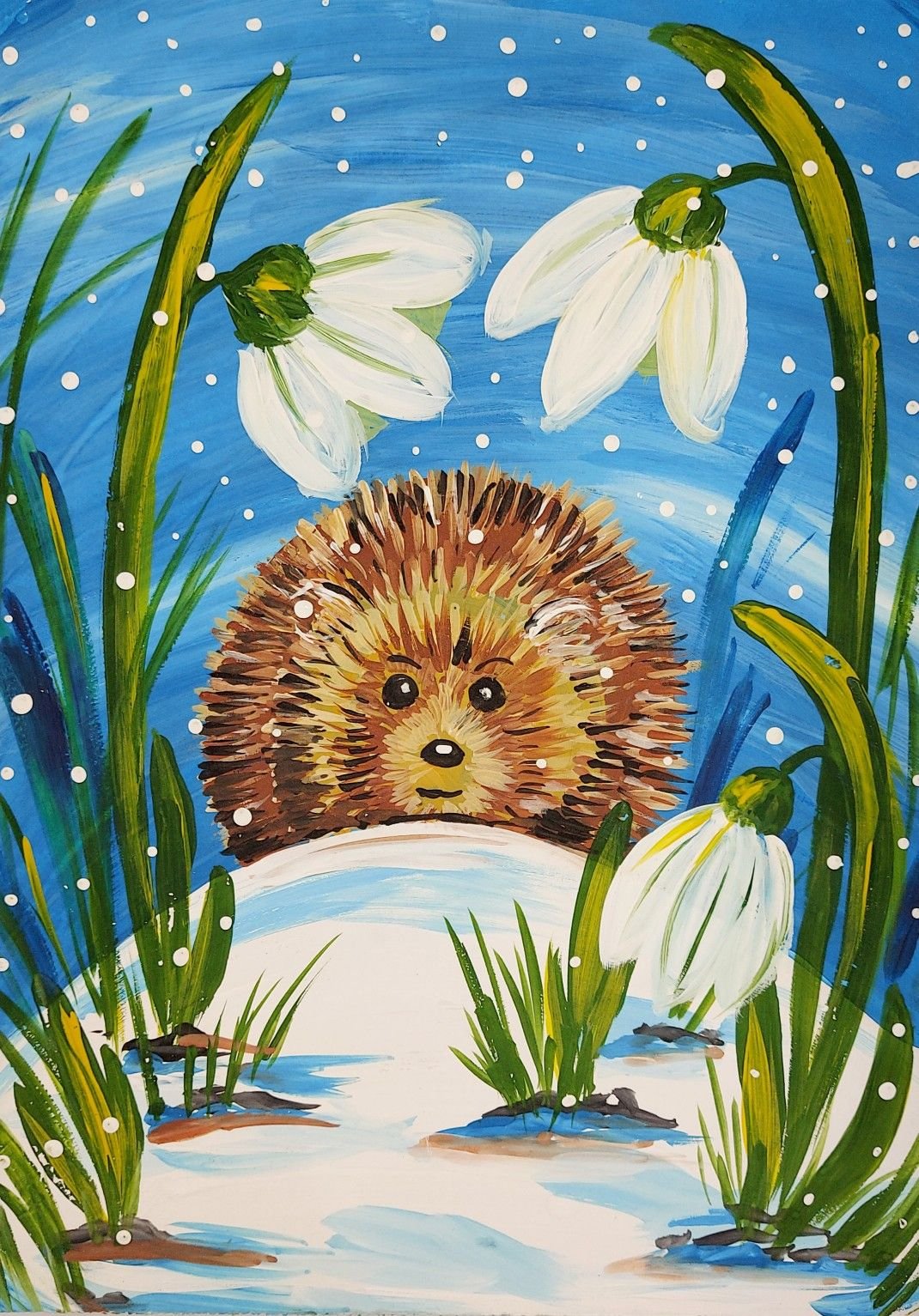 Животные и цветы рисунки