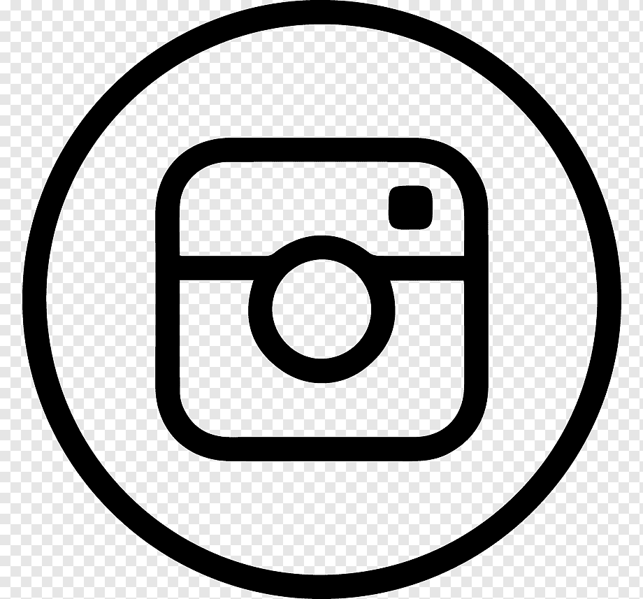 Значок Инстаграм черно белый
