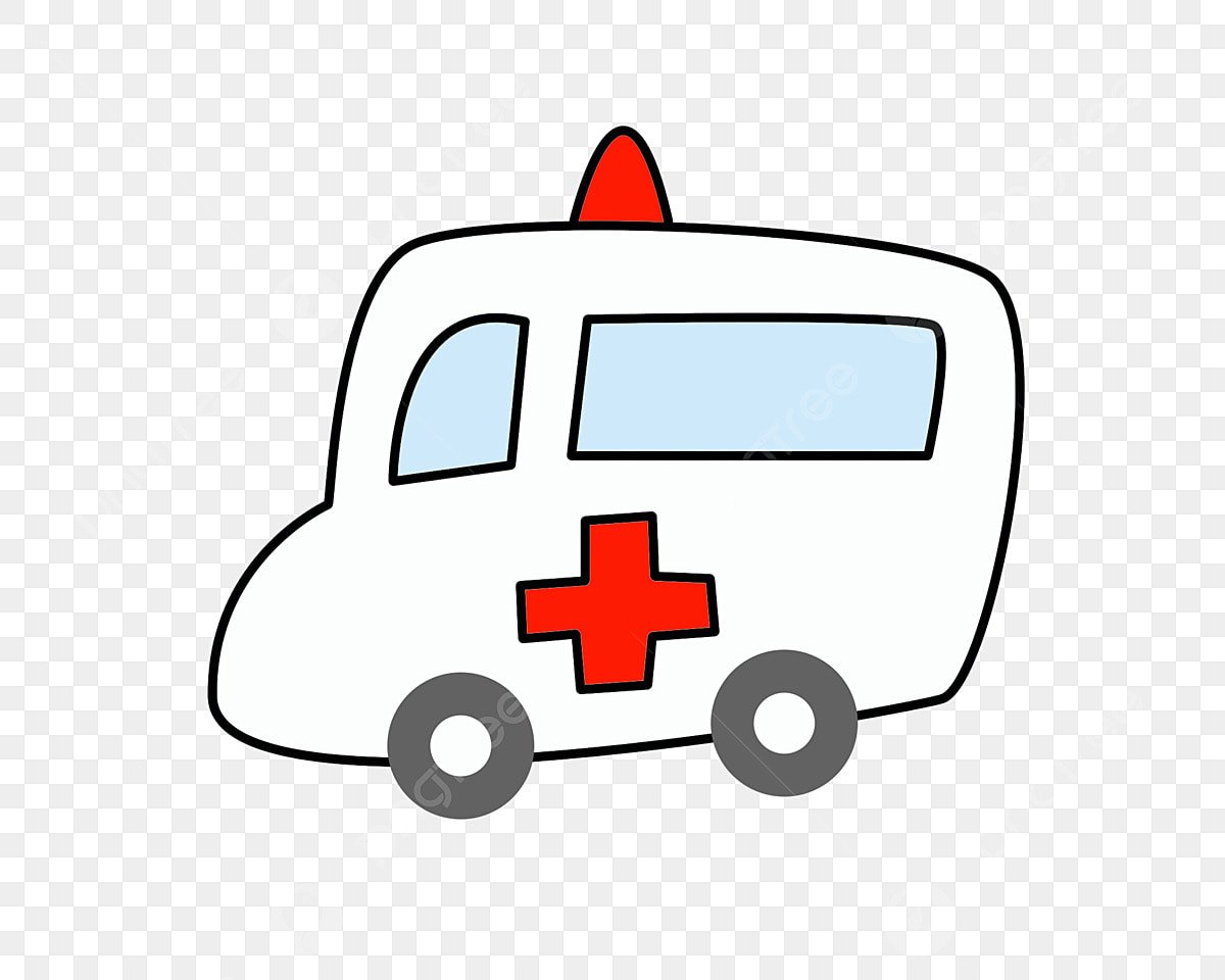 Мультяшный водитель скорой