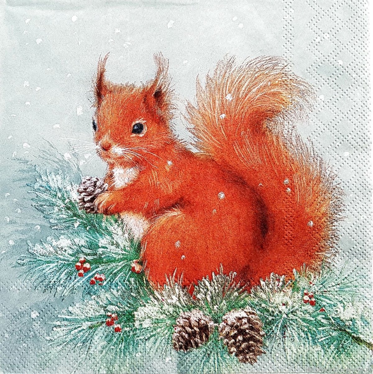 Белочка зимой рисунок для детей