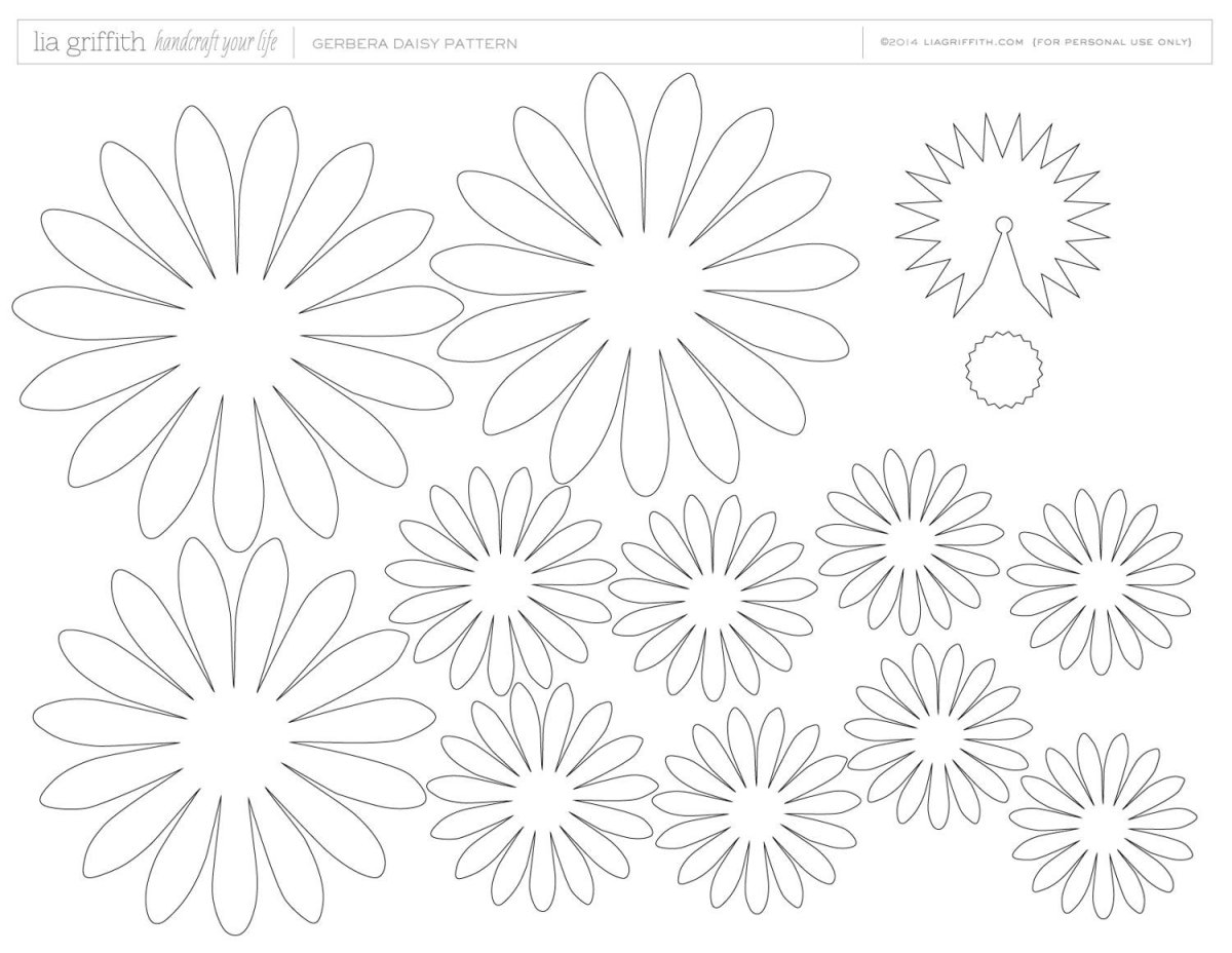 Трафарет цветов для вырезания