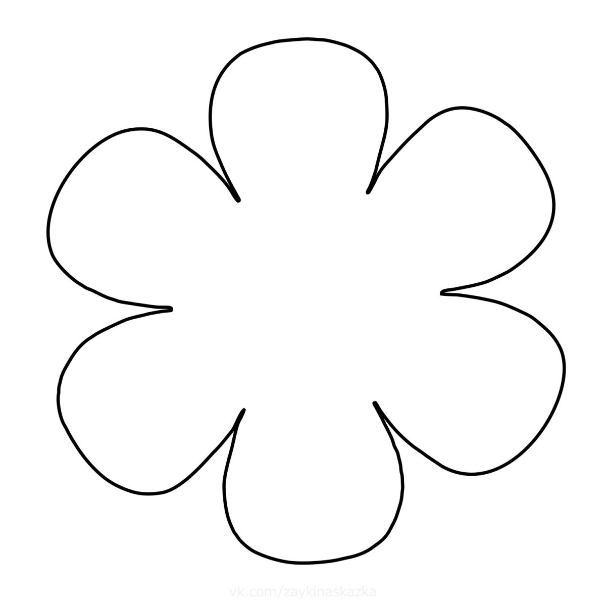 Трафарет цветочка для вырезания