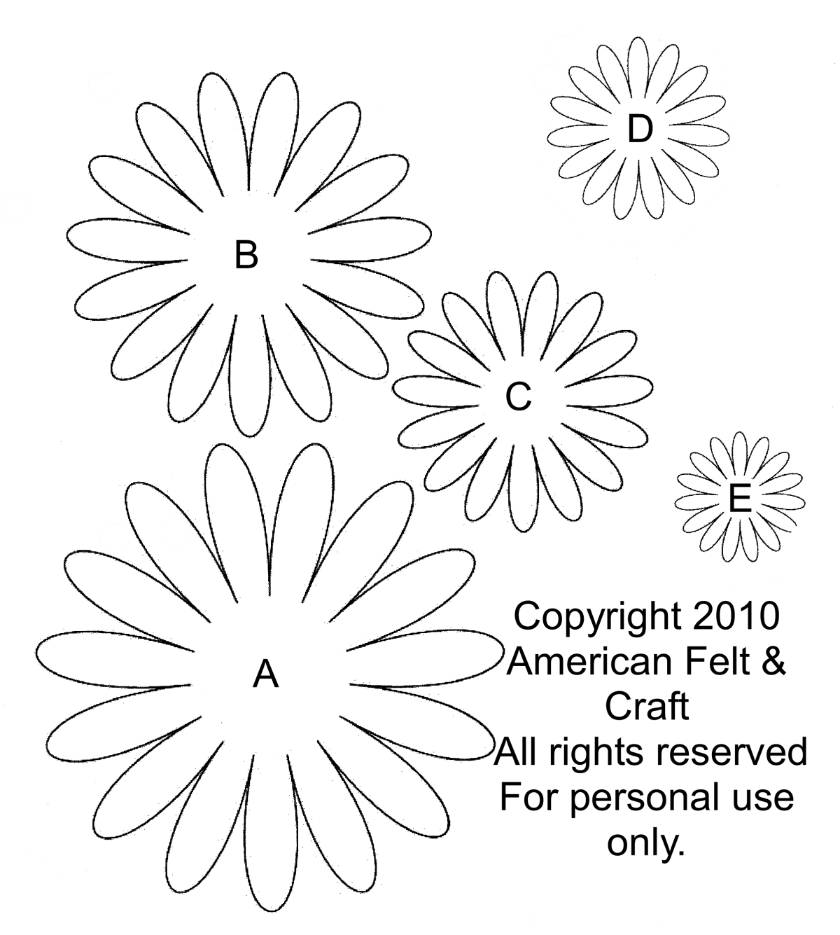 Объемные цветы трафарет