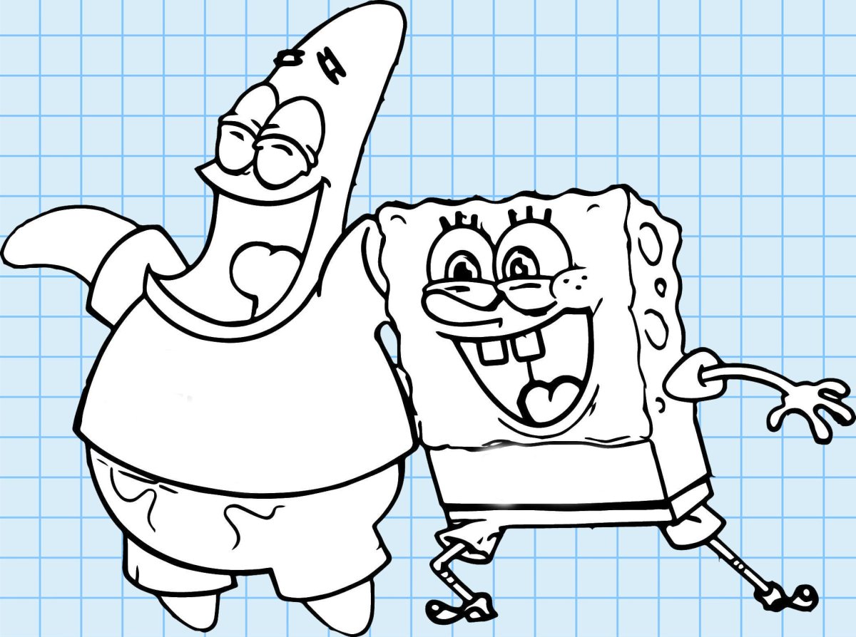 Спанч Боб картинки для срисовки