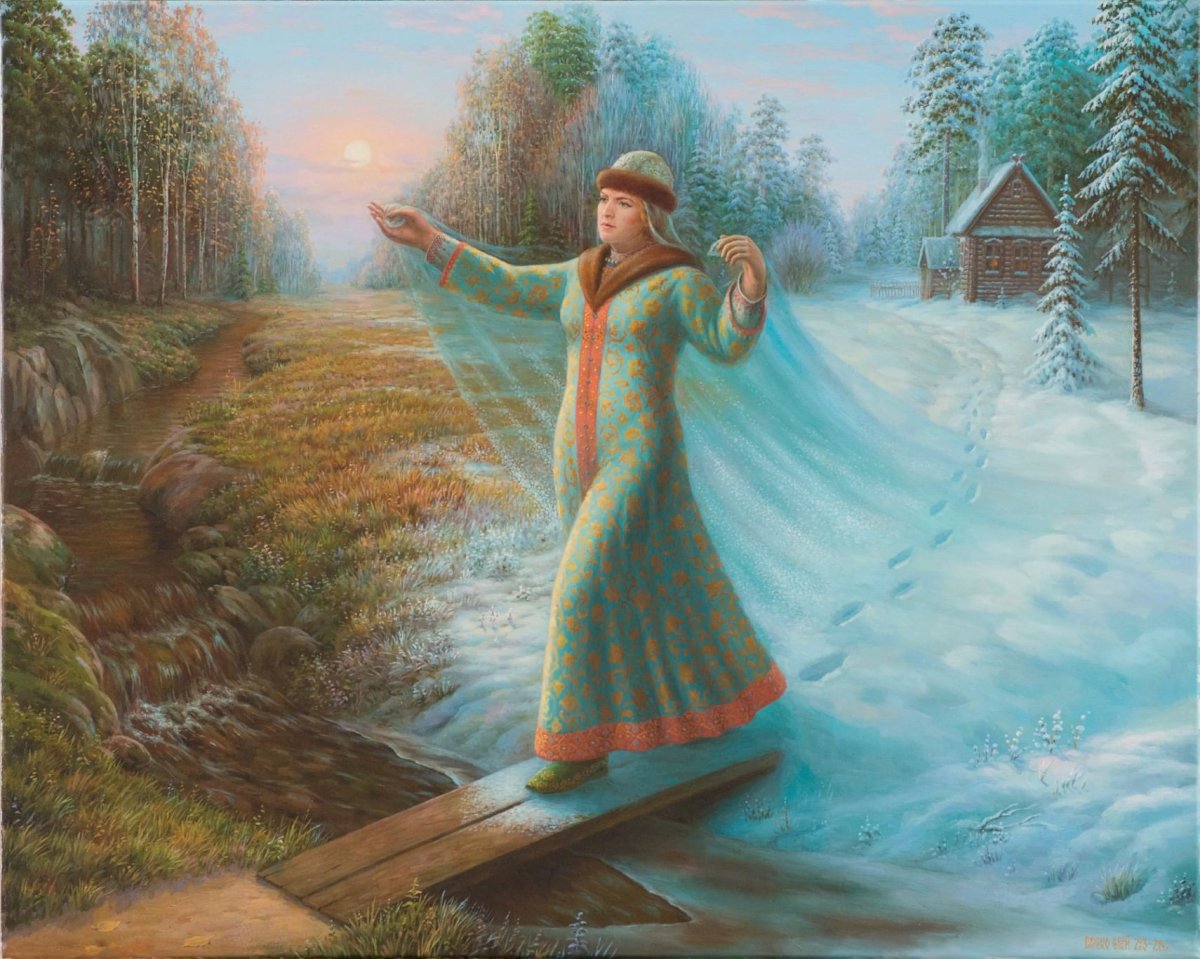 Цветы в снегу