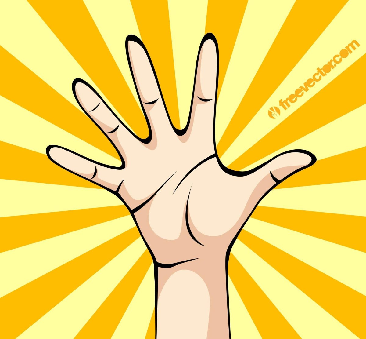 Ладонь мультяшная