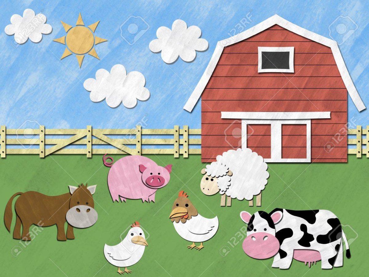 Фон для аппликации ферма