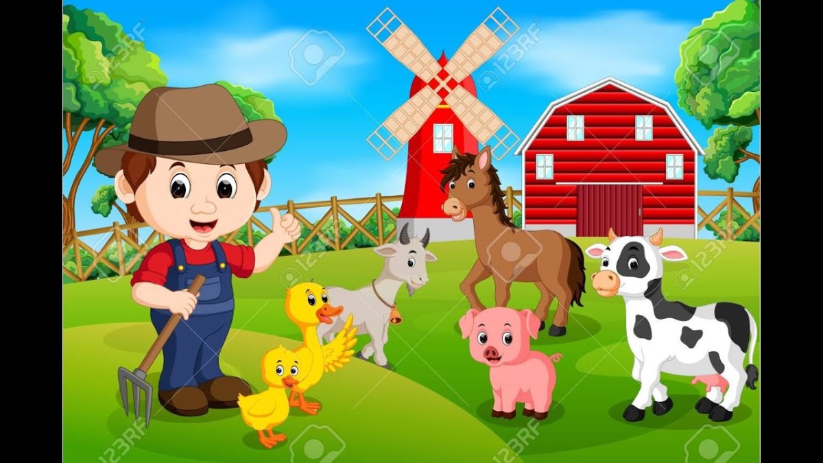 Ферма и фермер для детей