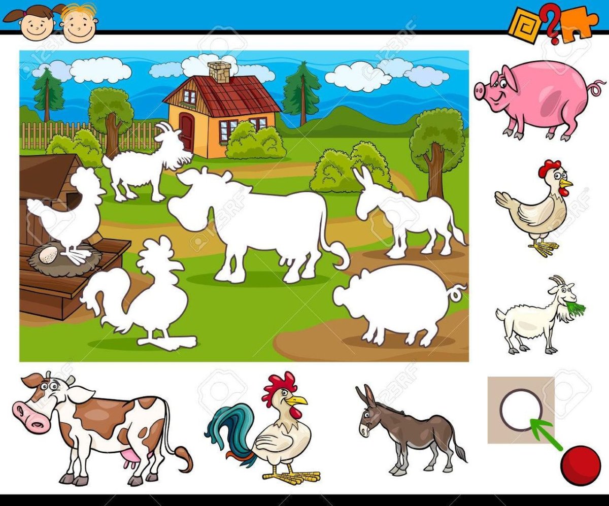 Животные на ферме задания