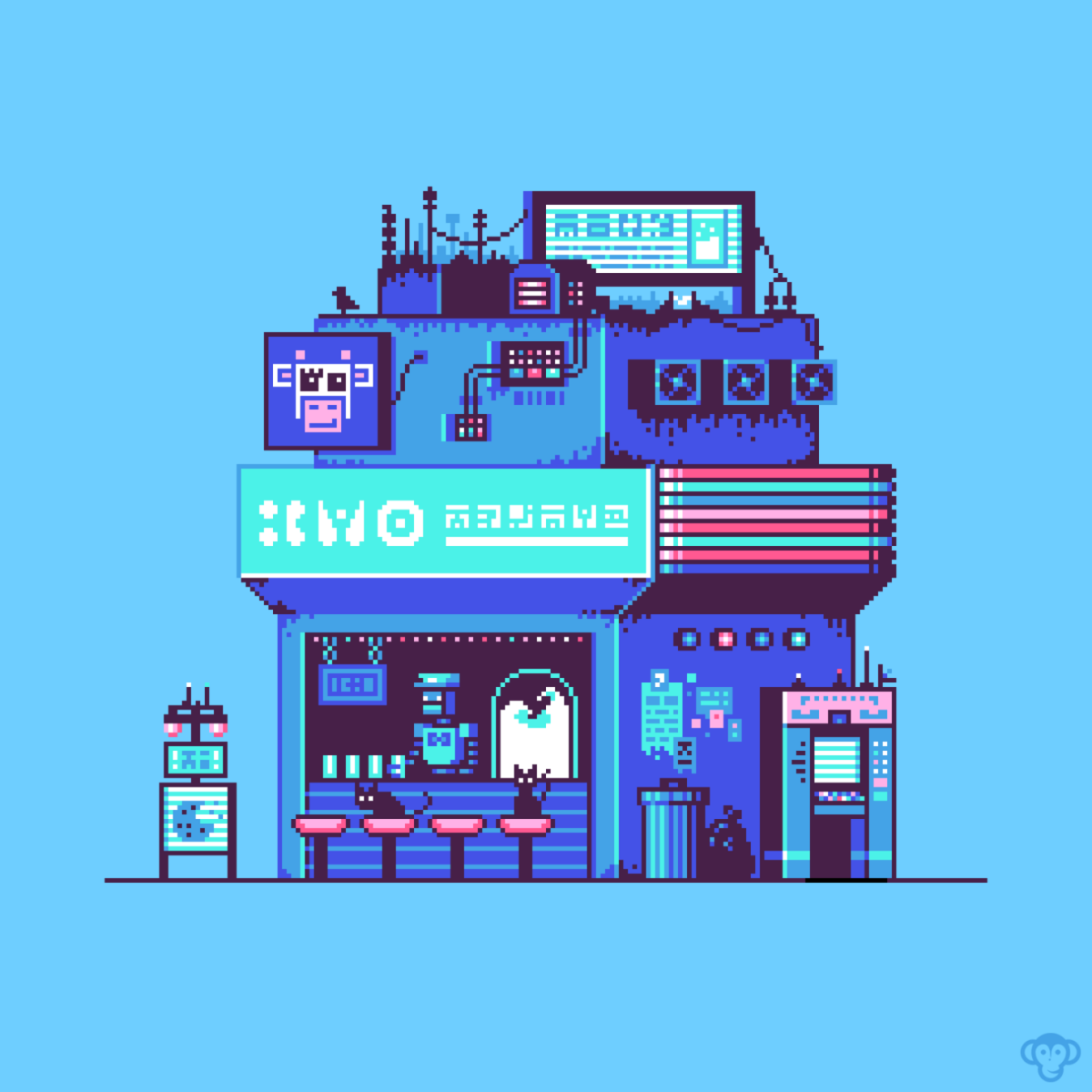 Завод в стиле пиксель арт