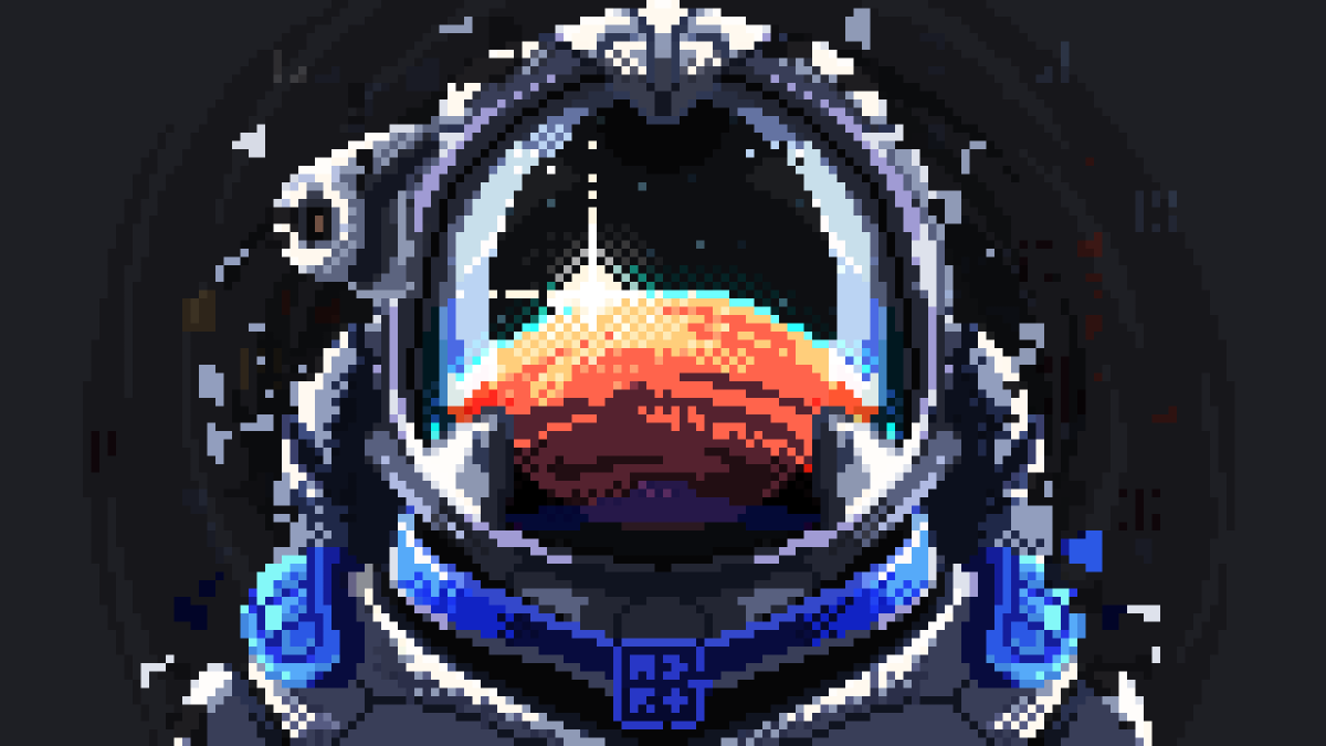 Пиксельный космос гиф