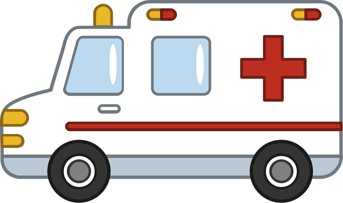 Машина скорой помощи мультяшная