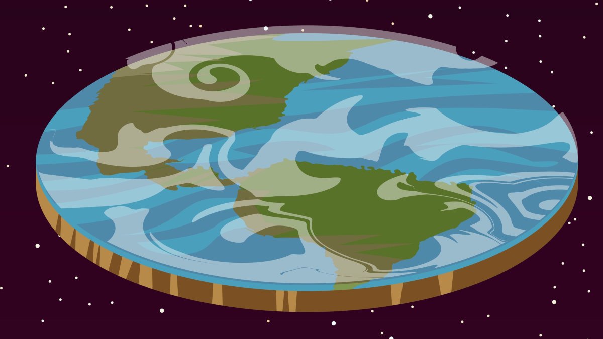 Изображение плоской земли