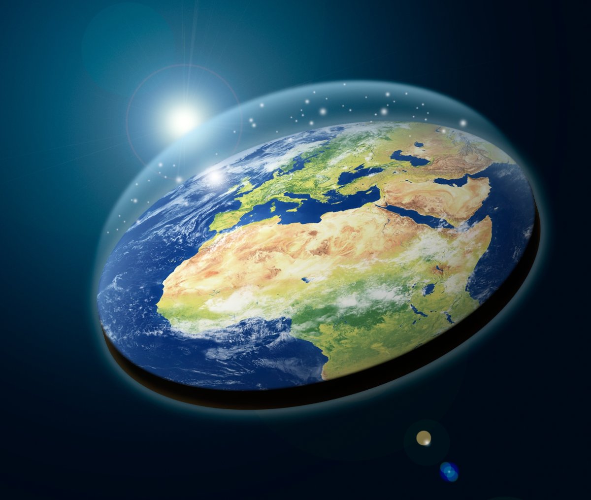 The Earth in the circle