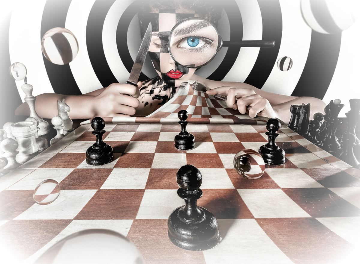 Шахматы Алиса тим Бертон