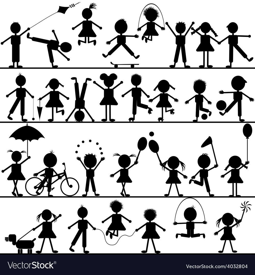 Стилизованное изображение детей