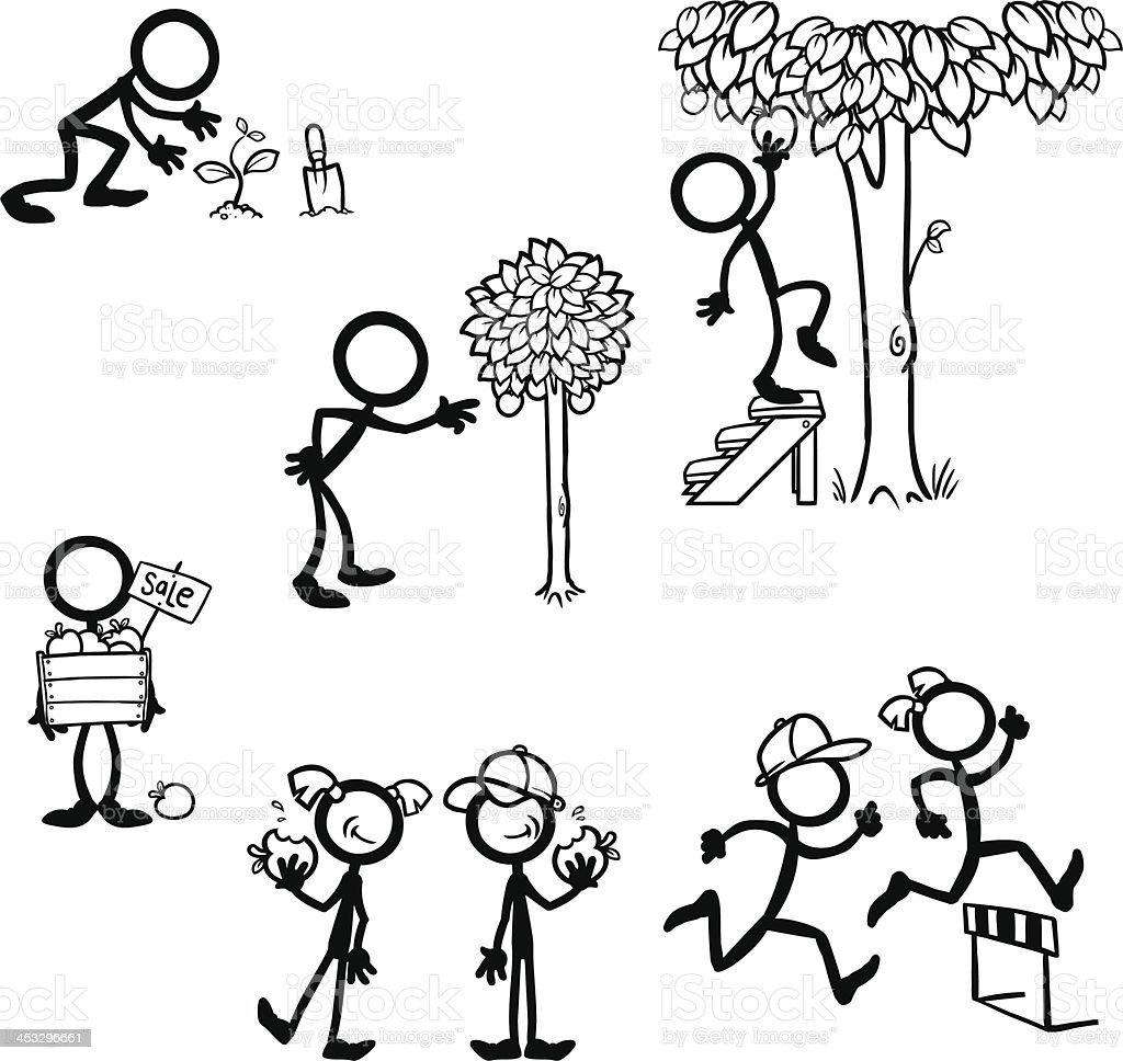 Человечек графический рисунок