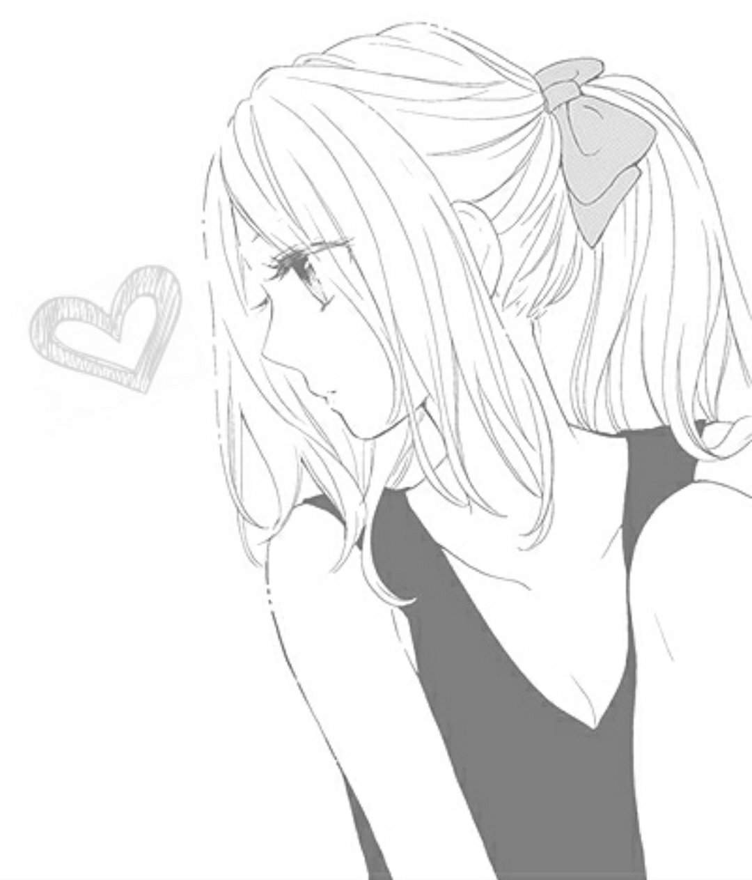 Рисунки для срисовки черно белые аниме