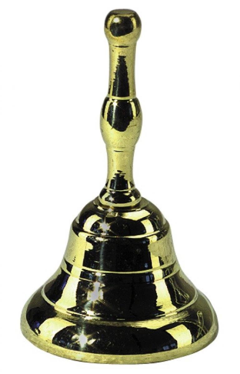 Колокольчик металлический на прозрачном фоне