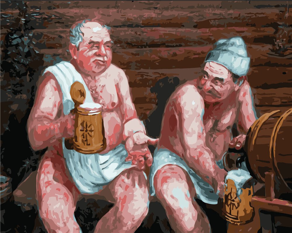 Вышивка крестом баня