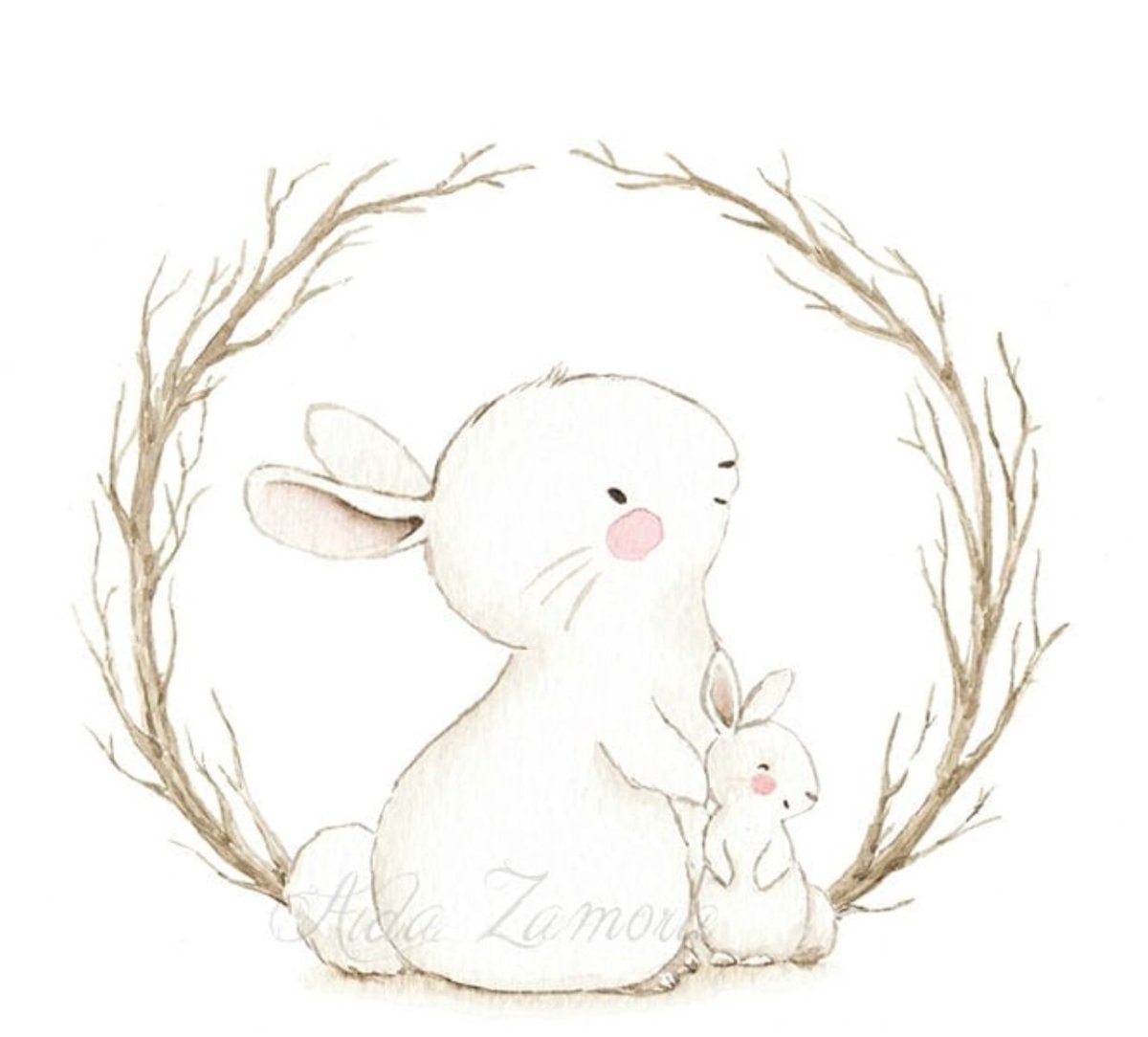 Aida Zamora иллюстрации зайцы